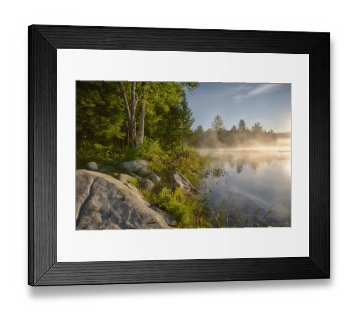 Framed Print : USA, New York State. Summer morning on Cod Pond, Adirondack Mountains Framed Print : USA, New York State. Summer morning on Cod Pond, Adirondack Mountains