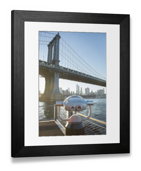 Framed Print : Coin operated binoculars facing the Manhattan Bridge, Brooklyn Bridge Park, New York City Framed Print : Coin operated binoculars facing the Manhattan Bridge, Brooklyn Bridge Park, New York City