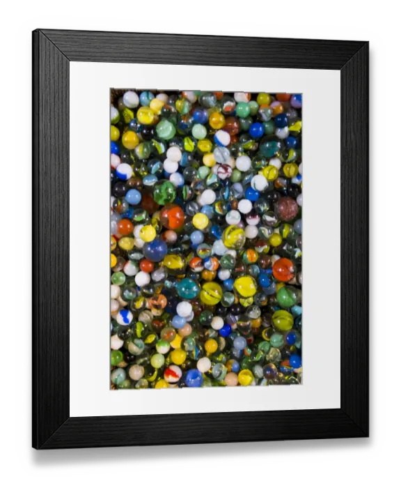 Framed Print : Pile of glass marbles, Williamsburg, Brooklyn, New York, USA Framed Print : Pile of glass marbles, Williamsburg, Brooklyn, New York, USA