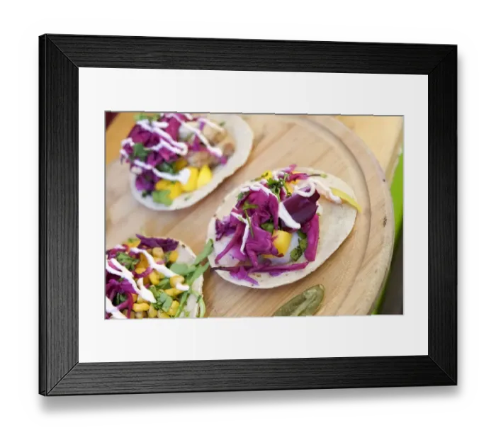Framed Print : New York City, New York, USA. Mexican tacos