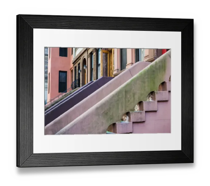 Framed Print : Building exteriors in Harlem, New York City, NY. USA