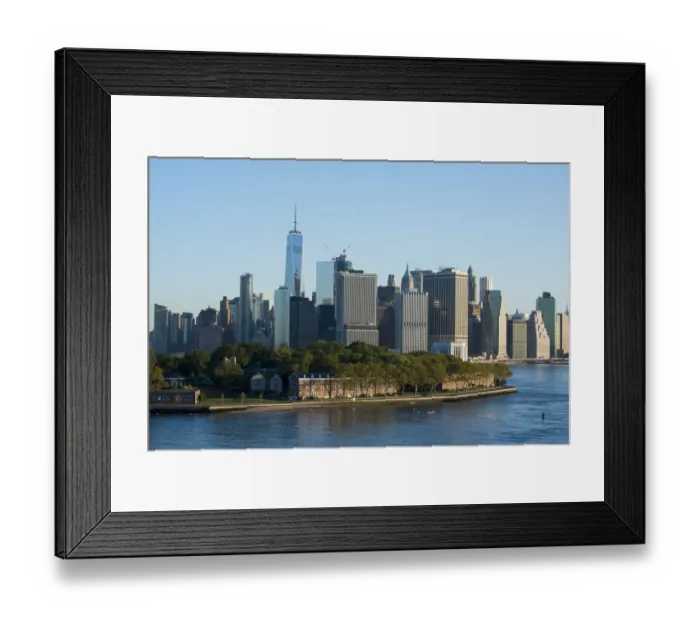 Framed Print : New York, New York City. River view of Manhattan