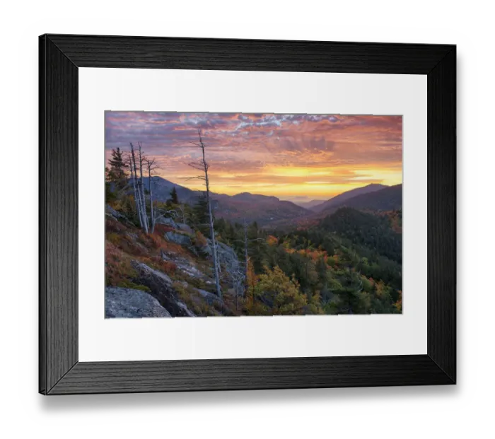 Framed Print : USA, New York State. Sunrise on Mount Baxter in autumn, Adirondack Mountains Framed Print : USA, New York State. Sunrise on Mount Baxter in autumn, Adirondack Mountains