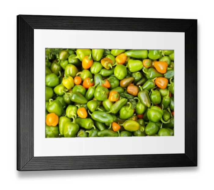 Framed Print : Peppers at a farmers market in the fall, New York City, New York, USA Framed Print : Peppers at a farmers market in the fall, New York City, New York, USA