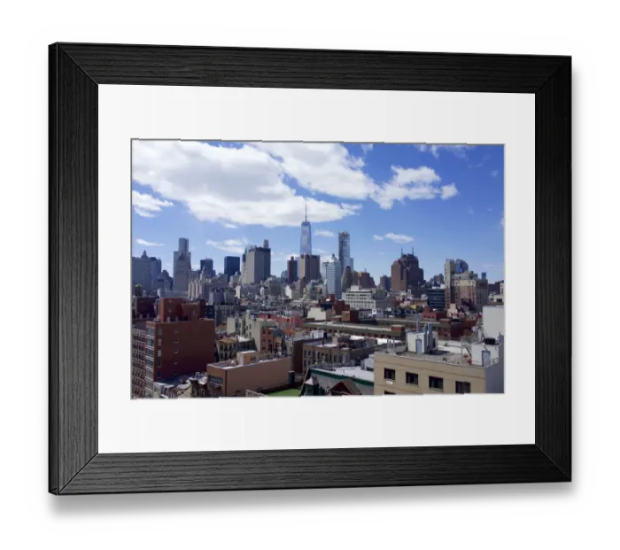 Framed Print : Usa, New York: view from New Museum of Contemporary Art terrace; looking toward Dowtown