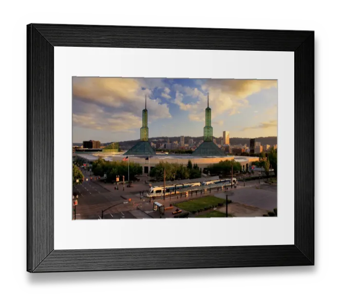 Framed Print : USA, Oregon, Portland. Oregon Convention Center and downtown at sunset. Credit as Framed Print : USA, Oregon, Portland. Oregon Convention Center and downtown at sunset. Credit as