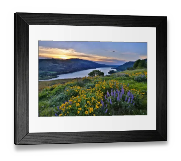 Framed Print : USA, Oregon. View of Lake Bonneville at sunrise