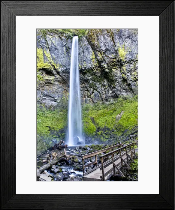 Framed Print : United States, Oregon, Columbia River Gorge, Elowah Falls Framed Print : United States, Oregon, Columbia River Gorge, Elowah Falls