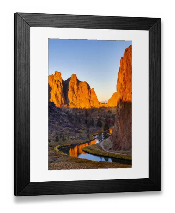 Framed Print : United States, Oregon, Bend, Smith Rock State Park, Rock and Reflections Framed Print : United States, Oregon, Bend, Smith Rock State Park, Rock and Reflections