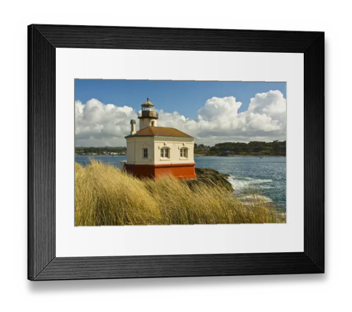 Framed Print : afternoon, Coquille River Lighthouse from Bullards State Park, Oregon, USA Framed Print : afternoon, Coquille River Lighthouse from Bullards State Park, Oregon, USA