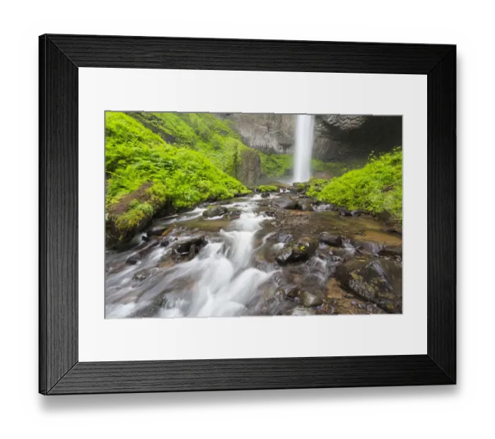 Framed Print : OR, Columbia River Gorge National Scenic Area, Latourell Creek and Falls Framed Print : OR, Columbia River Gorge National Scenic Area, Latourell Creek and Falls