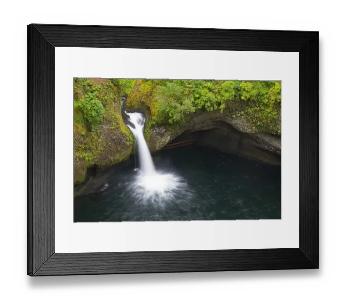 Framed Print : OR, Columbia River Gorge National Scenic Area, Punch Bowl Falls