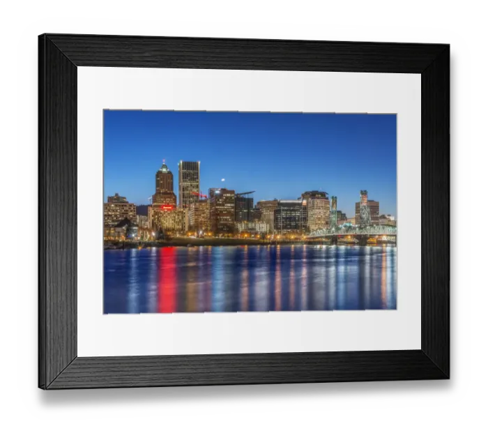 Framed Print : USA, Oregon, Portland, Downtown Skyline at Twilight Framed Print : USA, Oregon, Portland, Downtown Skyline at Twilight