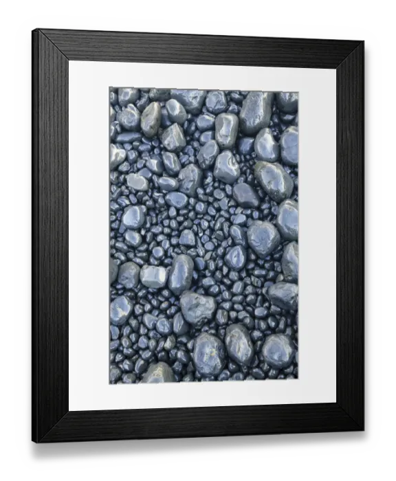 Framed Print : Close-up of beach rocks, Oregon