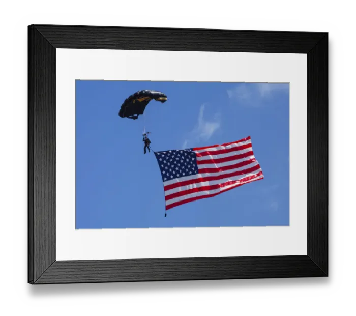 Framed Print : USA, Oregon, Hillsboro, SOCOM paracommandos at Oregon International AIrshow