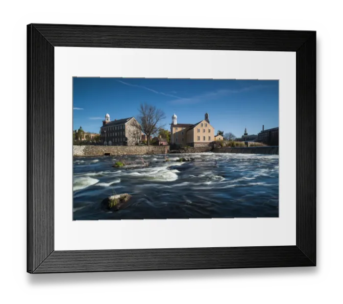 Framed Print : USA, Rhode Island, Pawtucket, Slater Mill Historic Site, first water-powered cotton