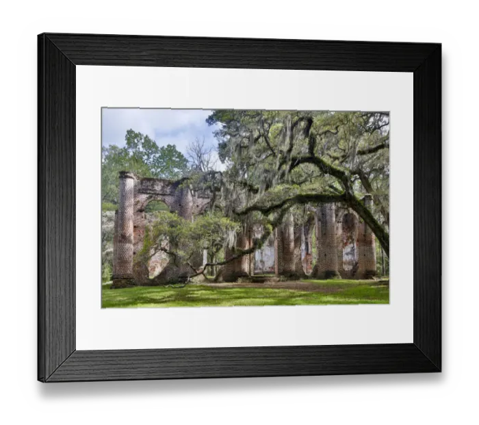 Framed Print : United States, South Carolina, Yemassee, Old Sheldon Church Ruins Framed Print : United States, South Carolina, Yemassee, Old Sheldon Church Ruins