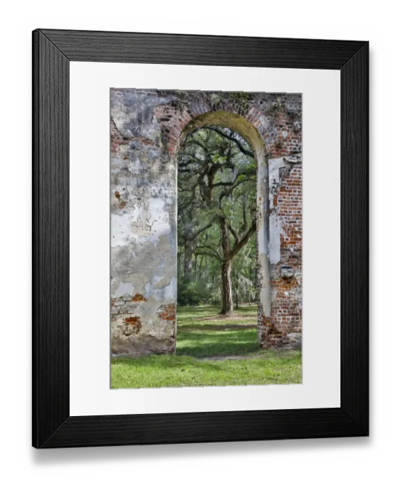 Framed Print : United States, South Carolina, Yemassee, Old Sheldon Church Ruins