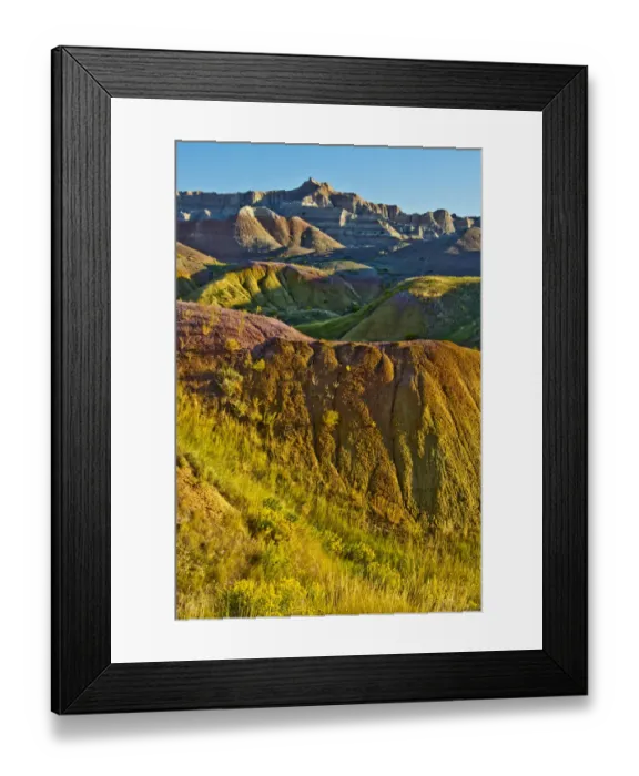 Framed Print : colored hills, Badlands Loop Trail, Badlands National Park, South Dakota, USA Framed Print : colored hills, Badlands Loop Trail, Badlands National Park, South Dakota, USA