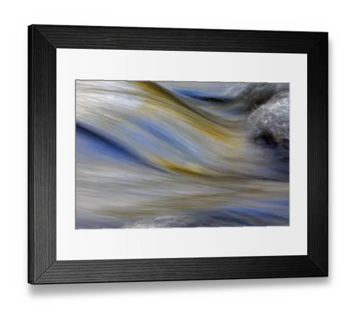 Framed Print : Flowing water and spring colors reflected on stream, Great Smoky Mountains National Park