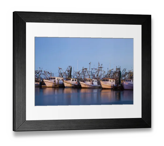 Framed Print : Fulton Harbor and oyster boats