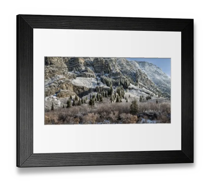Framed Print : USA, Utah, Provo, Panoramic view of late afternoon light in Provo Canyon