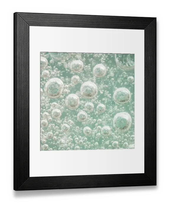 Framed Print : USA, Washington, Seabeck. Bubbles frozen in ice