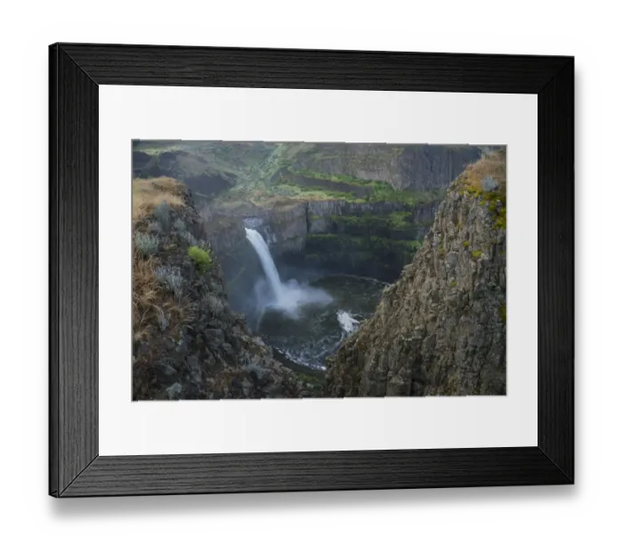 Framed Print : USA. Washington State. Palouse Falls in the spring, at Palouse Falls State Park