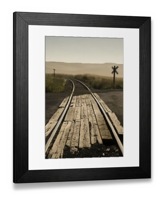 Framed Print : USA, Washington, Palouse, Railraod, tracks