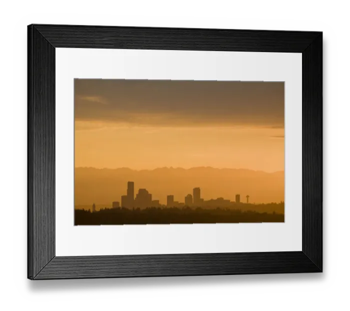Framed Print : North America, United States, Washington, Seattle skyline and Olympic Mountains viewed Framed Print : North America, United States, Washington, Seattle skyline and Olympic Mountains viewed
