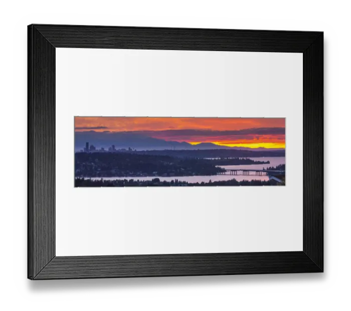 Framed Print : United States, Washington. Lake Washington, Mercer Island, Seattle skyline, and Olympic Framed Print : United States, Washington. Lake Washington, Mercer Island, Seattle skyline, and Olympic