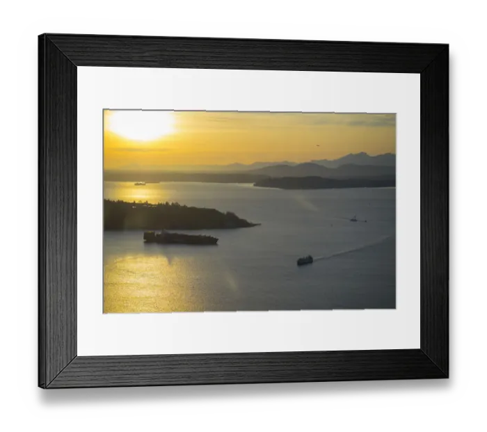 Framed Print : United States, Washington, Seattle. A Washington State ferry crosses Puget Sound near Seattle Framed Print : United States, Washington, Seattle. A Washington State ferry crosses Puget Sound near Seattle