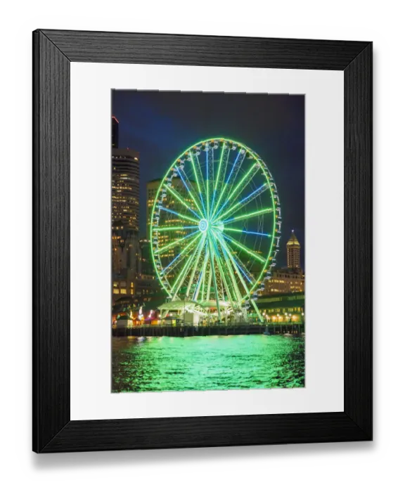 Framed Print : United States, Washington, Seattle. The downtown skyline at dusk, seen from Elliott Framed Print : United States, Washington, Seattle. The downtown skyline at dusk, seen from Elliott
