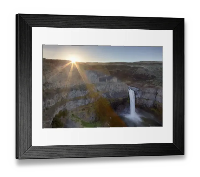 Framed Print : WA, Palouse Falls State Park, Palouse Falls, sunrise