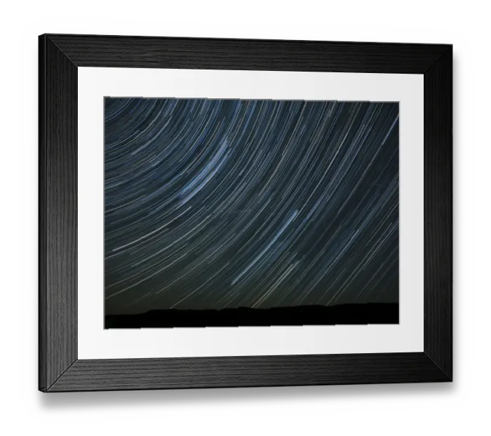 Framed Print : WA. Palouse Falls State Park, Star trails and Perseid Meteor Showers