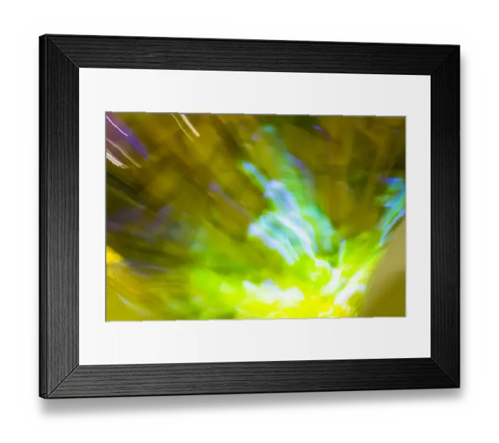 Framed Print : Colorful glass with blurred motion effect