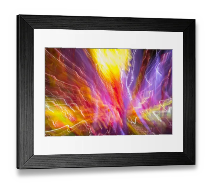 Framed Print : Colorful glass with blurred motion effect Framed Print : Colorful glass with blurred motion effect