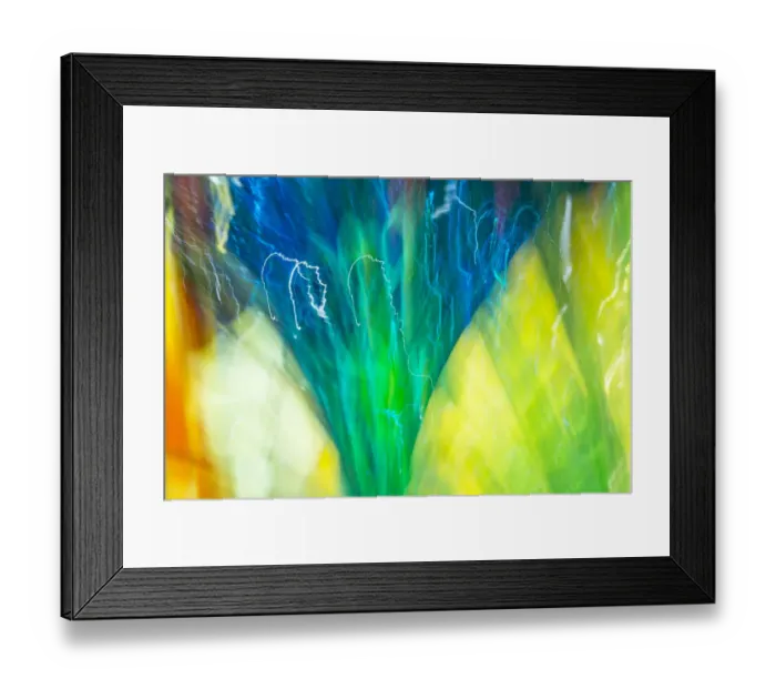 Framed Print : Colorful glass with blurred motion effect Framed Print : Colorful glass with blurred motion effect