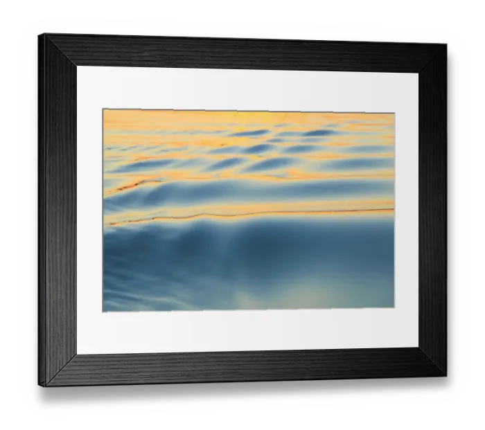 Framed Print : Sunset refecting on smooth surface, and small ripples, Moses Lake, WA, USA Framed Print : Sunset refecting on smooth surface, and small ripples, Moses Lake, WA, USA