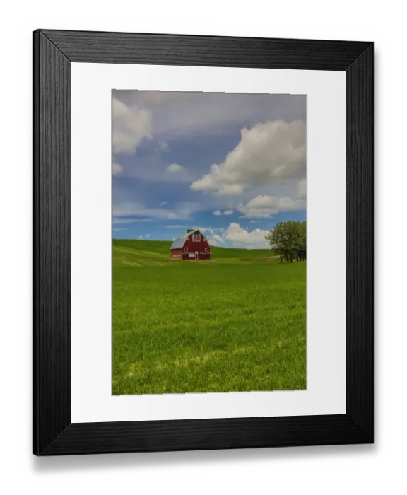 Framed Print : North America; USA; Washington; Red Barn in Spring