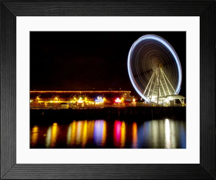 Framed Print : North America; USA; Washington; Seattle; Seattle Great Wheel in reflections and Motion Framed Print : North America; USA; Washington; Seattle; Seattle Great Wheel in reflections and Motion
