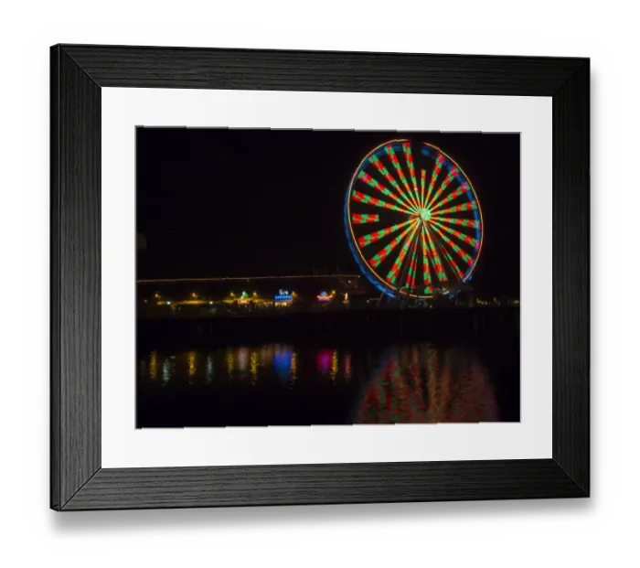 Framed Print : North America; USA; Washington; Seattle; Seattle Great Wheel in reflections and Motion Framed Print : North America; USA; Washington; Seattle; Seattle Great Wheel in reflections and Motion