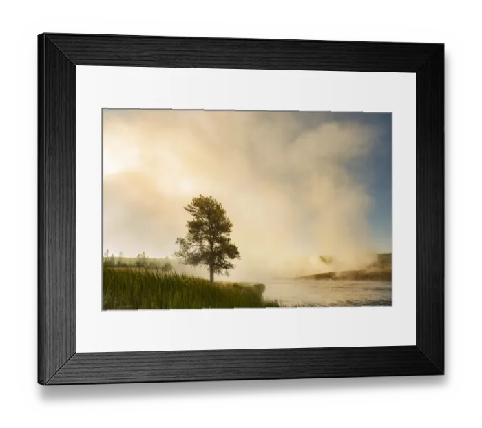 Framed Print : Steaming mist at sunrise along Firehole River, Yellowstone National Park, Wyoming / Montana Framed Print : Steaming mist at sunrise along Firehole River, Yellowstone National Park, Wyoming / Montana