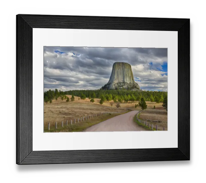 Framed Print : WY, Devils Tower National Monument, Devils Tower Framed Print : WY, Devils Tower National Monument, Devils Tower