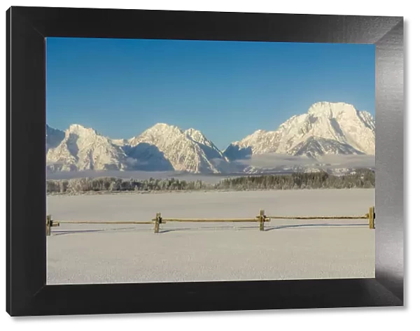 USA, Wyoming, Grand Teton National Park, winter landscape