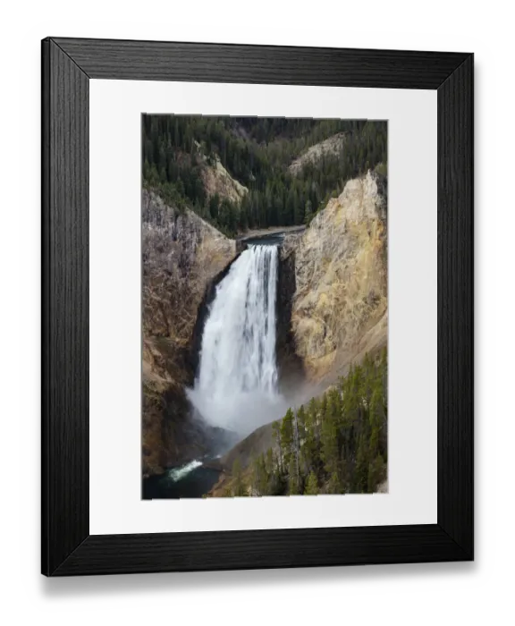Framed Print : Lower falls from Lookout Point, Grand Canyon of the Yellowstone River, Yellowstone National Park Framed Print : Lower falls from Lookout Point, Grand Canyon of the Yellowstone River, Yellowstone National Park