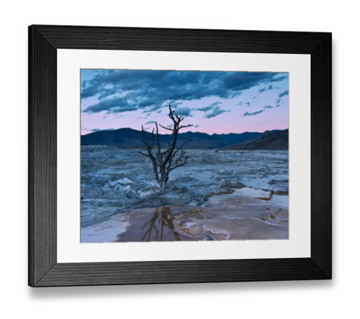 Framed Print : evening; terraces; Mammoth Hot Springs; Yellowstone National Park; Wyoming; USA Framed Print : evening; terraces; Mammoth Hot Springs; Yellowstone National Park; Wyoming; USA