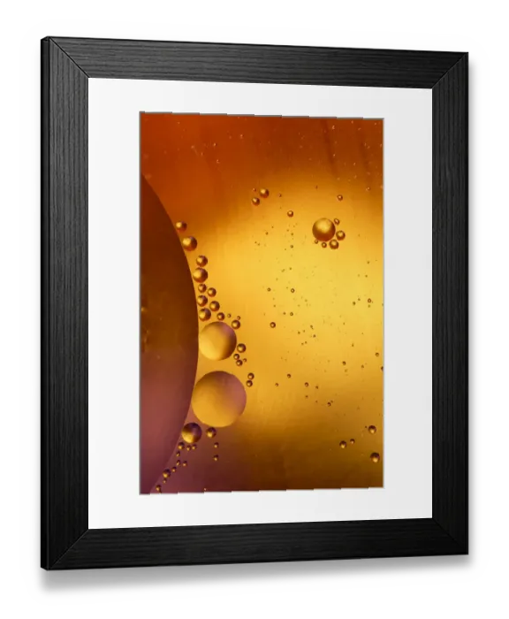 Framed Print : Close-up pattern of bubbles in oil and water mixture Framed Print : Close-up pattern of bubbles in oil and water mixture