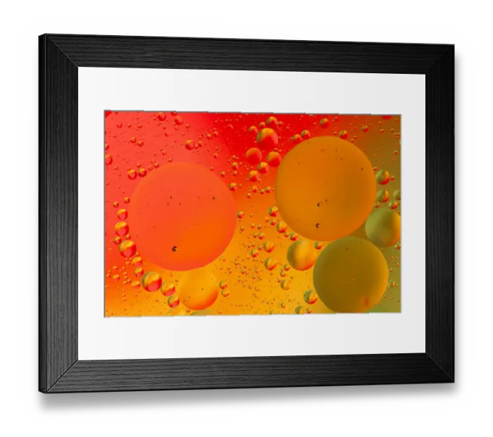 Framed Print : Close-up pattern of bubbles in oil and water mixture Framed Print : Close-up pattern of bubbles in oil and water mixture