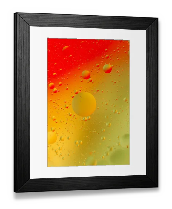 Framed Print : Close-up pattern of bubbles in oil and water mixture Framed Print : Close-up pattern of bubbles in oil and water mixture